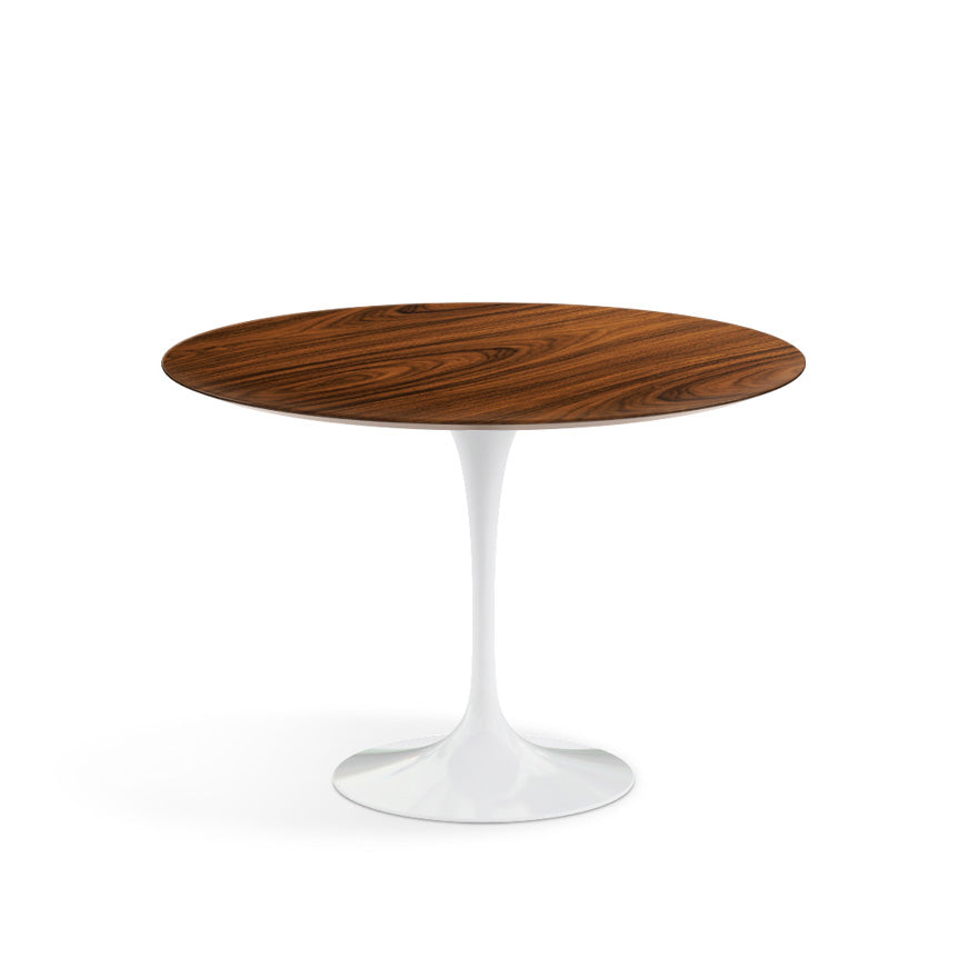 Saarinen Round Dining Table Ø107 by Knoll #White / Wood | Santos Rosewood