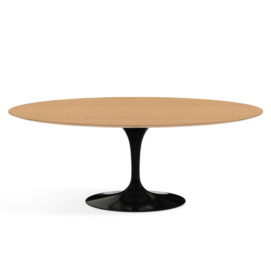 Saarinen Oval Dining Table 198x121 by Knoll #Black/Wood | Natural Oak