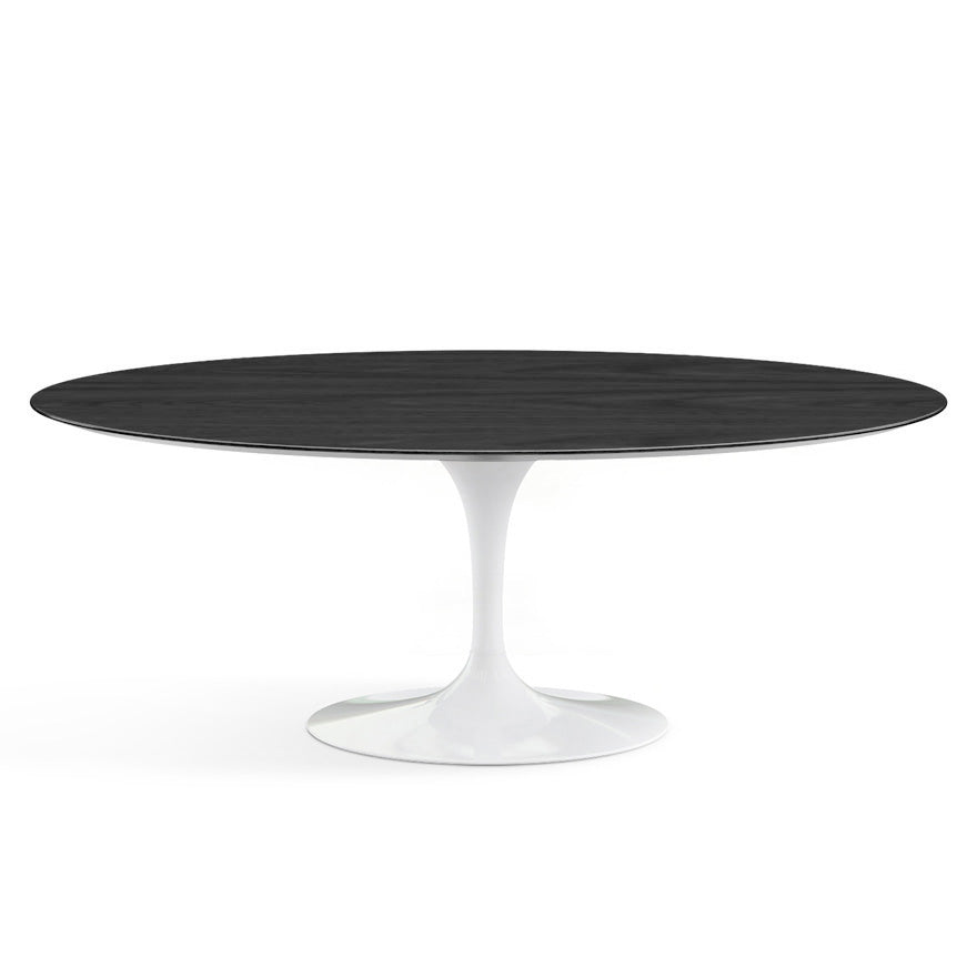 Saarinen Oval Dining Table 198x121 by Knoll #White/Wood | Ebonised Oak