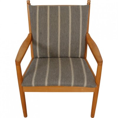 1788 Lounge Chair in Stripped Fabric by Hans Wegner-MTD-2017032