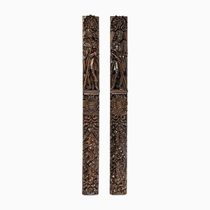 17th Century Carved Oak Wood Panels, Set of 2-UQL-1148558