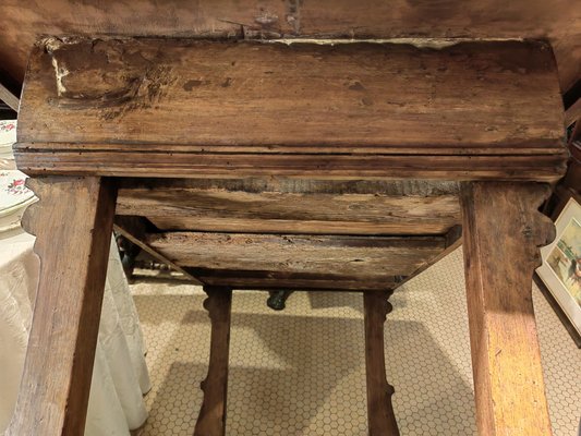 17th Century Dining Table in Walnut with Two Drawers-ZFY-1786360