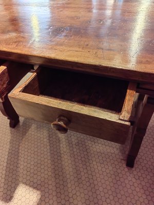 17th Century Dining Table in Walnut with Two Drawers-ZFY-1786360