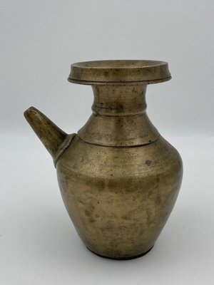 17th Century Indian Folk Art Chevrette Water Vase in Bronze-QKG-1449909