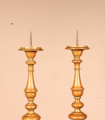 17th Century Italian Bronze Candleholders, Set of 2-HPU-732879