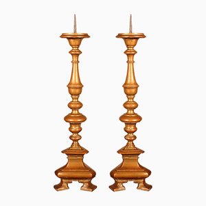 17th Century Italian Bronze Candleholders, Set of 2-HPU-732879