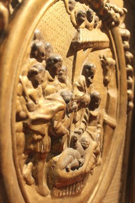 17th Century Italian Giltwood Altarpiece Sculpture Hand Carved in High Relief-AXE-1433401