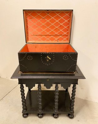 17th Century Italian Mobile Table with Cabinet, Set of 2-NPC-1132080