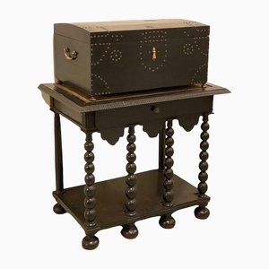 17th Century Italian Mobile Table with Cabinet, Set of 2-NPC-1132080