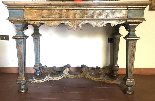 17th Century Italian Painted and Parcel-Gilt Console Table-MBH-1031671