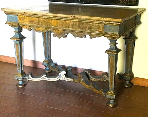 17th Century Italian Painted and Parcel-Gilt Console Table-MBH-1032625