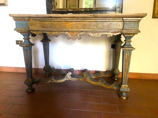 17th Century Italian Painted and Parcel-Gilt Console Table-MBH-1032625