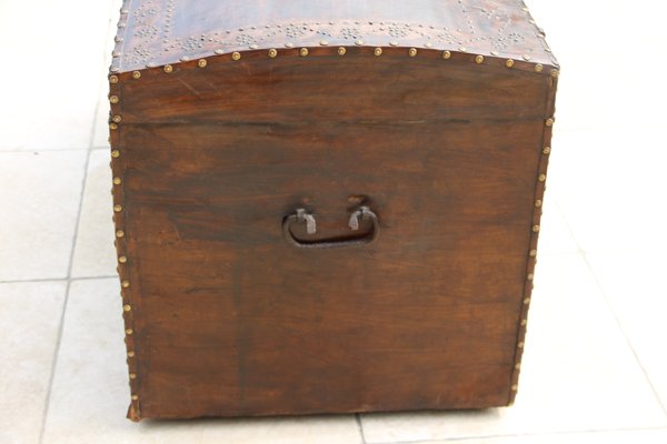 17th Century Leather Trunk-YF-646326