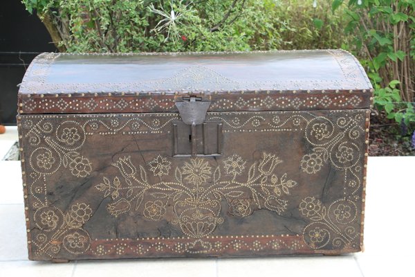 17th Century Leather Trunk-YF-646326