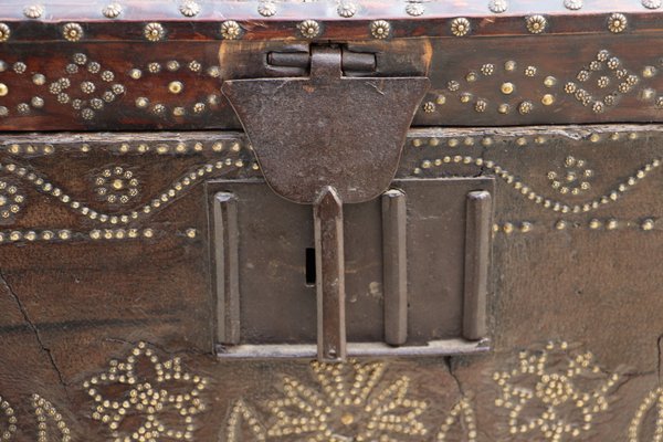 17th Century Leather Trunk-YF-646326