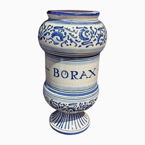 17th Century Model La Gioconda Albarello or Borax Container in Blue and White Ceramic from Deruta-ZFY-1720468