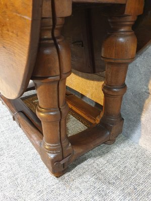 17th Century Oak Drop Leaf Table-NQV-825878