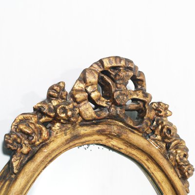 17th Century Oval Giltwood Mirror-NJV-568957