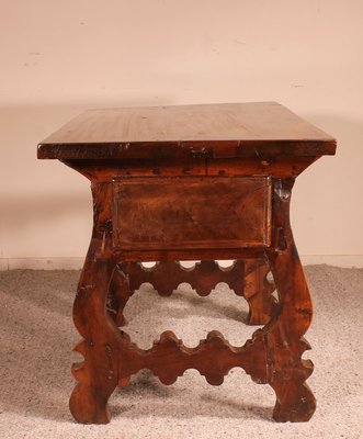 17th Century Spanish Walnut Console Table-HPU-728649