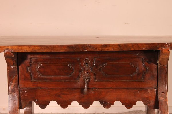 17th Century Spanish Walnut Console Table-HPU-728649