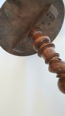 17th Century Walnut Side Table with Light Holder, France, 1660s-ADN-1720485