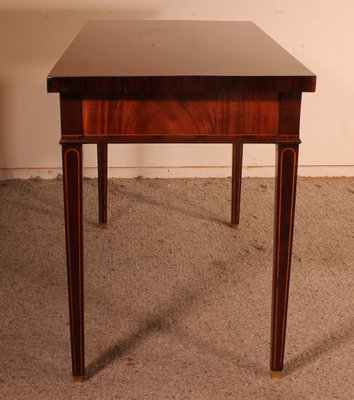 18 Century Georgian Mahogany and Marquetry Desk-HPU-1156084