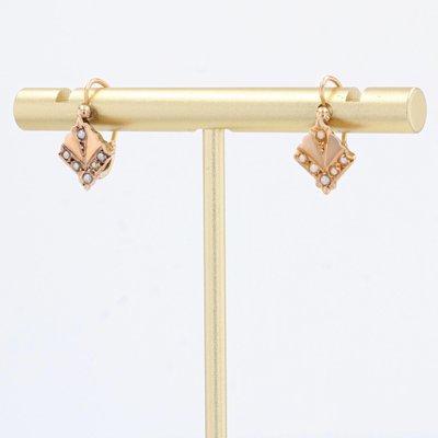 18 Karat 19th Century French Natural Pearl Rose Gold Lever Back Earrings, Set of 2-OLU-1403610