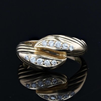 18 Karat Modern Yellow Diamonds and Gold Ring-OLU-1446779