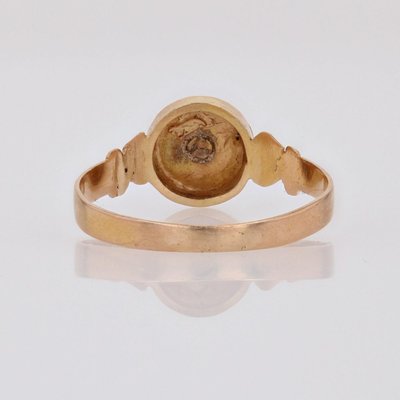 18 Karat Rose Gold Star Ring-OLU-1798521