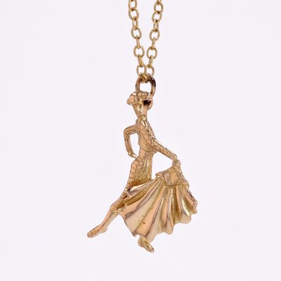 18 Karat Yellow Gold Charm Pendant, 1960s-OLU-2027414