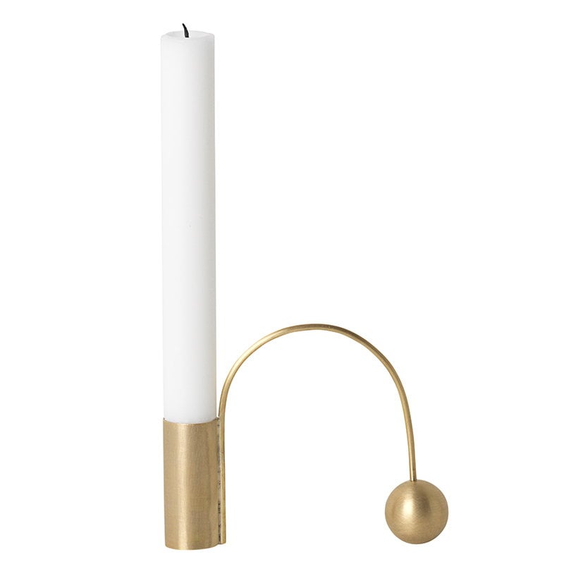 Balance candleholder by ferm LIVING #brass #