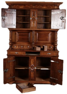 18th Century Baroque Buffet in Walnut with 4 Original Iron Locks, 1750s-DXD-1702853