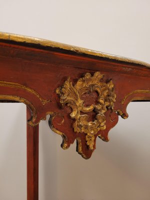 18th Century Baroque Corner Console in Polychrome in Red, Andalusia-NUC-1732952