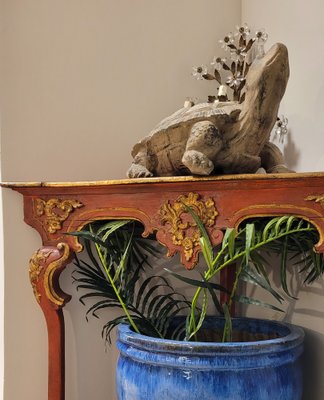 18th Century Baroque Corner Console in Polychrome in Red, Andalusia-NUC-1732952