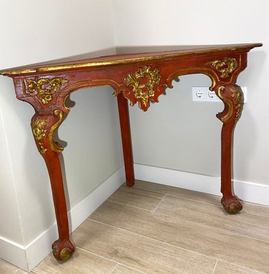 18th Century Baroque Corner Console Table-NUC-1444621