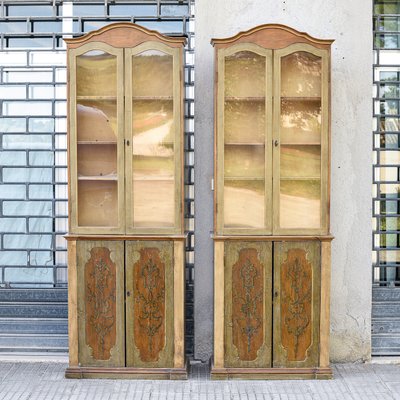 18th Century Bookcases in Lacquered Doors, Set of 2-RAQ-2033402