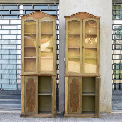 18th Century Bookcases in Lacquered Doors, Set of 2-RAQ-2033402