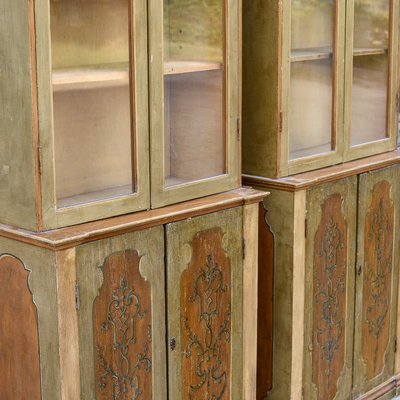 18th Century Bookcases in Lacquered Doors, Set of 2-RAQ-2033402