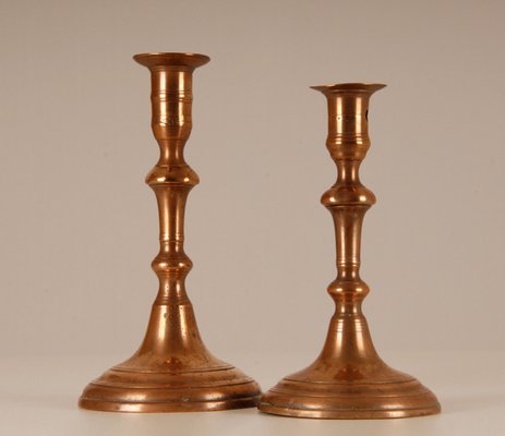 18th Century Candlestick Vases with Bell Nozzle and Stepped Base, Set of 2-GOE-952160