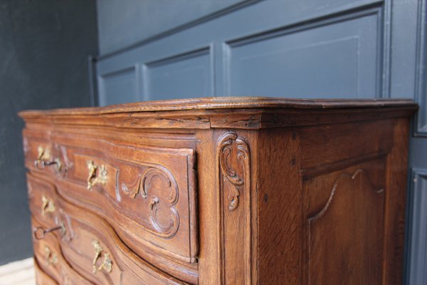 18th Century Carved Oak Baroque Chest of Drawers-TAT-2025965