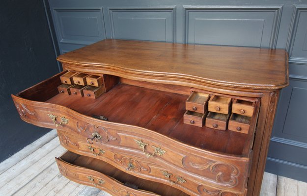 18th Century Carved Oak Baroque Chest of Drawers-TAT-2025965