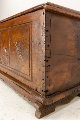 18th Century Carved Oak Chest-RIU-1309322