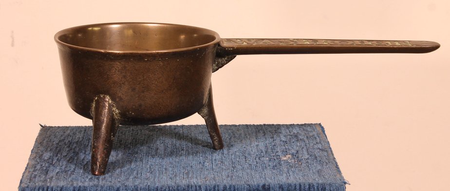 18th Century Cast Bronze Tripod Apothecary Skillet-HPU-1373546