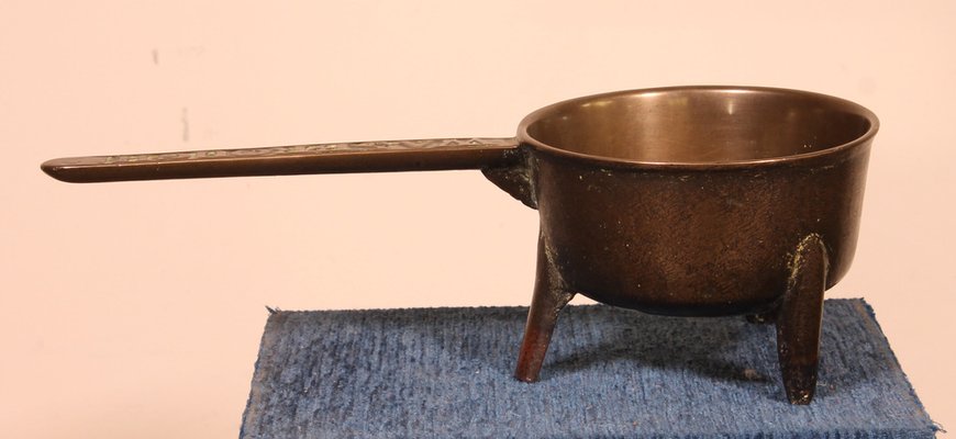 18th Century Cast Bronze Tripod Apothecary Skillet-HPU-1373546