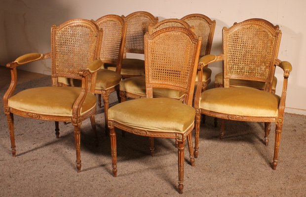 18th Century Chairs & Armchairs, Set of 6-HPU-1193927