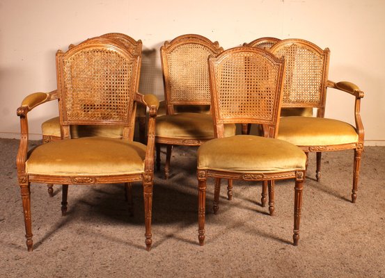 18th Century Chairs & Armchairs, Set of 6-HPU-1193927