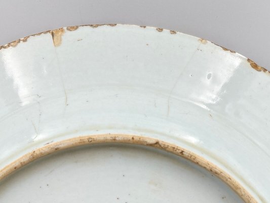 18th Century Chinese Blue and White Porcelain Dish with Pagoda Motif-QKG-1450199