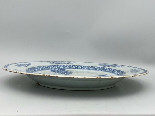 18th Century Chinese Blue and White Porcelain Dish with Pagoda Motif-QKG-1450199