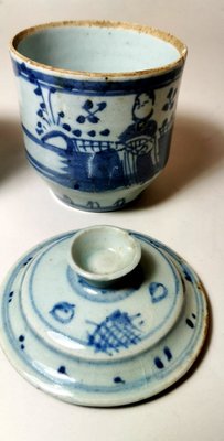 18th Century Chinese Hand Painted Porcelain Jars, Set of 2-QRS-711598