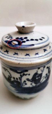 18th Century Chinese Hand Painted Porcelain Jars, Set of 2-QRS-711598